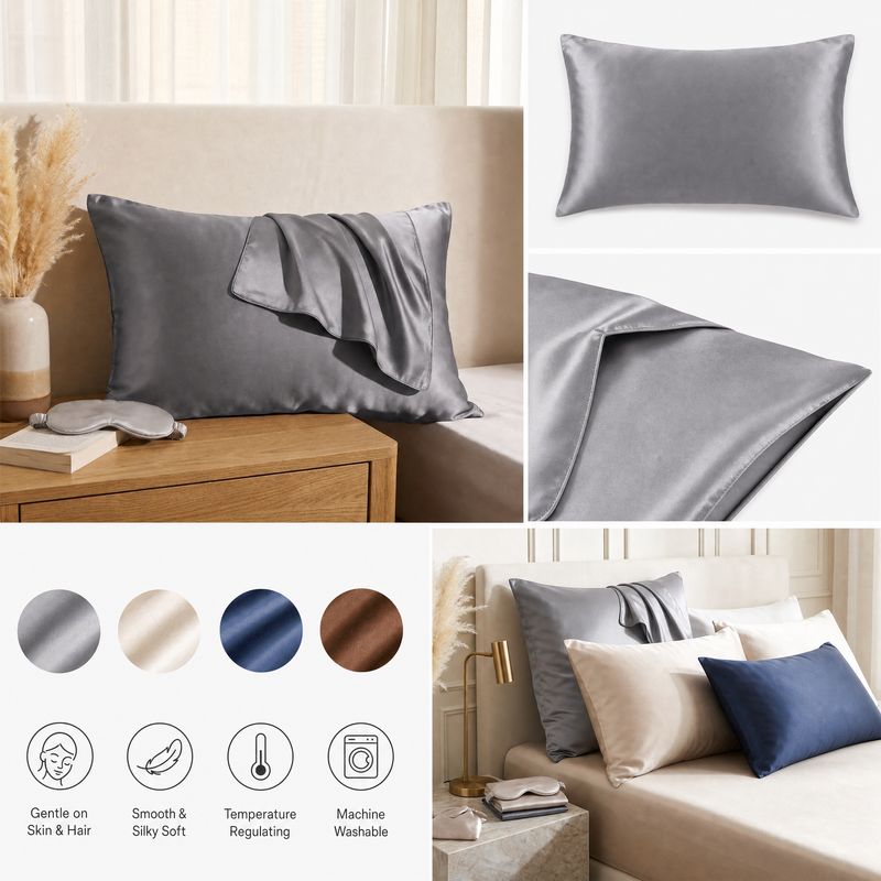 Silk Pillowcase | Friction-Free Sleep for Fine & Thinning Hair